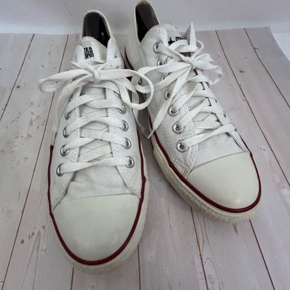 Converse All Stars Low Top White Canvas Sneakers - Picture 9 of 9